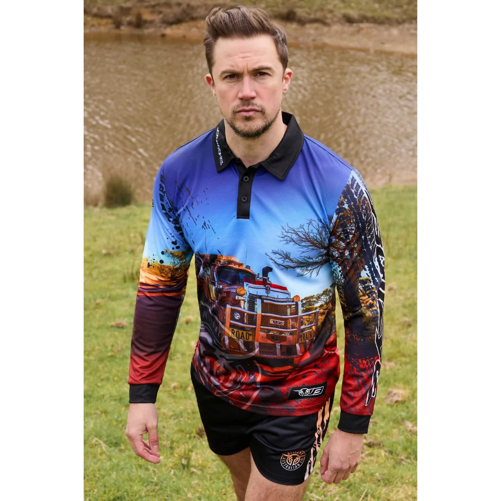 Bullzye Mens Road Train LS Fishing Shirt - Image 5