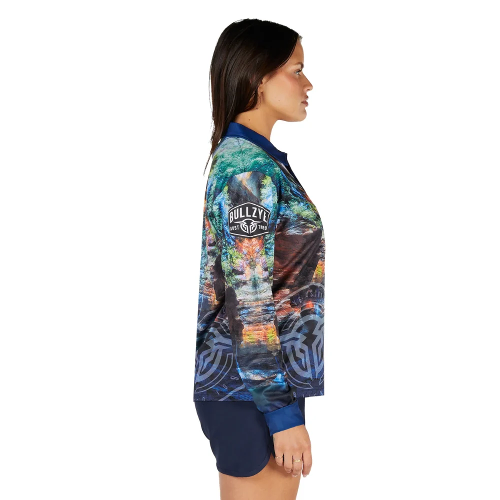 Bullzye Womens Waterfall LS Fishing Shirt - Image 3