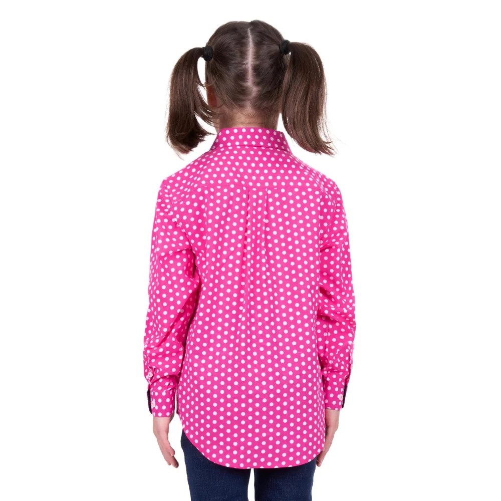 Hard Slog Boys/Girls Kelly Half Button LS Shirt - Image 3
