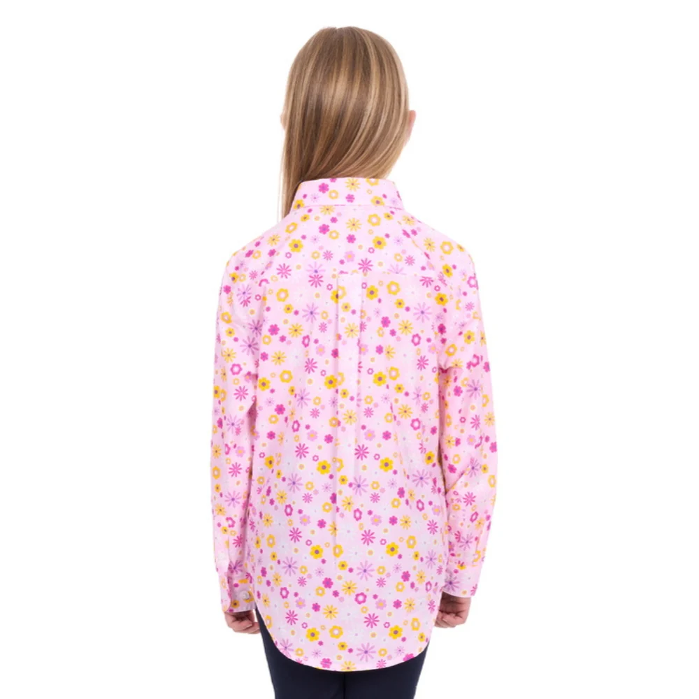 Hard Slog Girls Daisy Half Button LS Shirt - Image 4