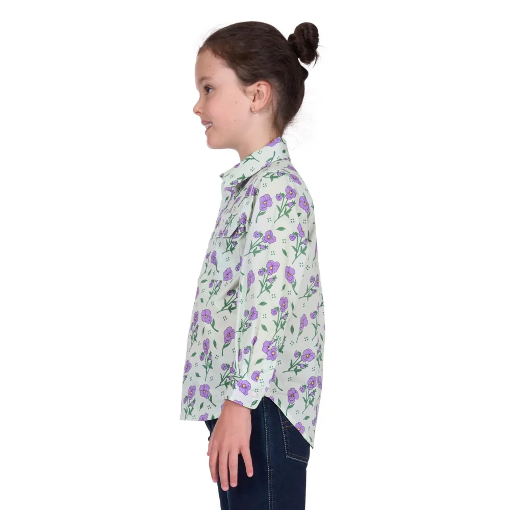 Hard Slog Girls Lynn Half Button LS Shirt - Image 3