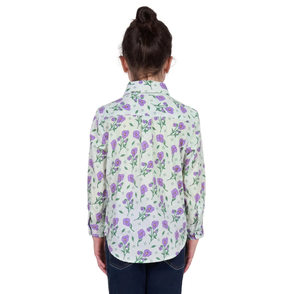 Hard Slog Girls Lynn Half Button LS Shirt - Image 4