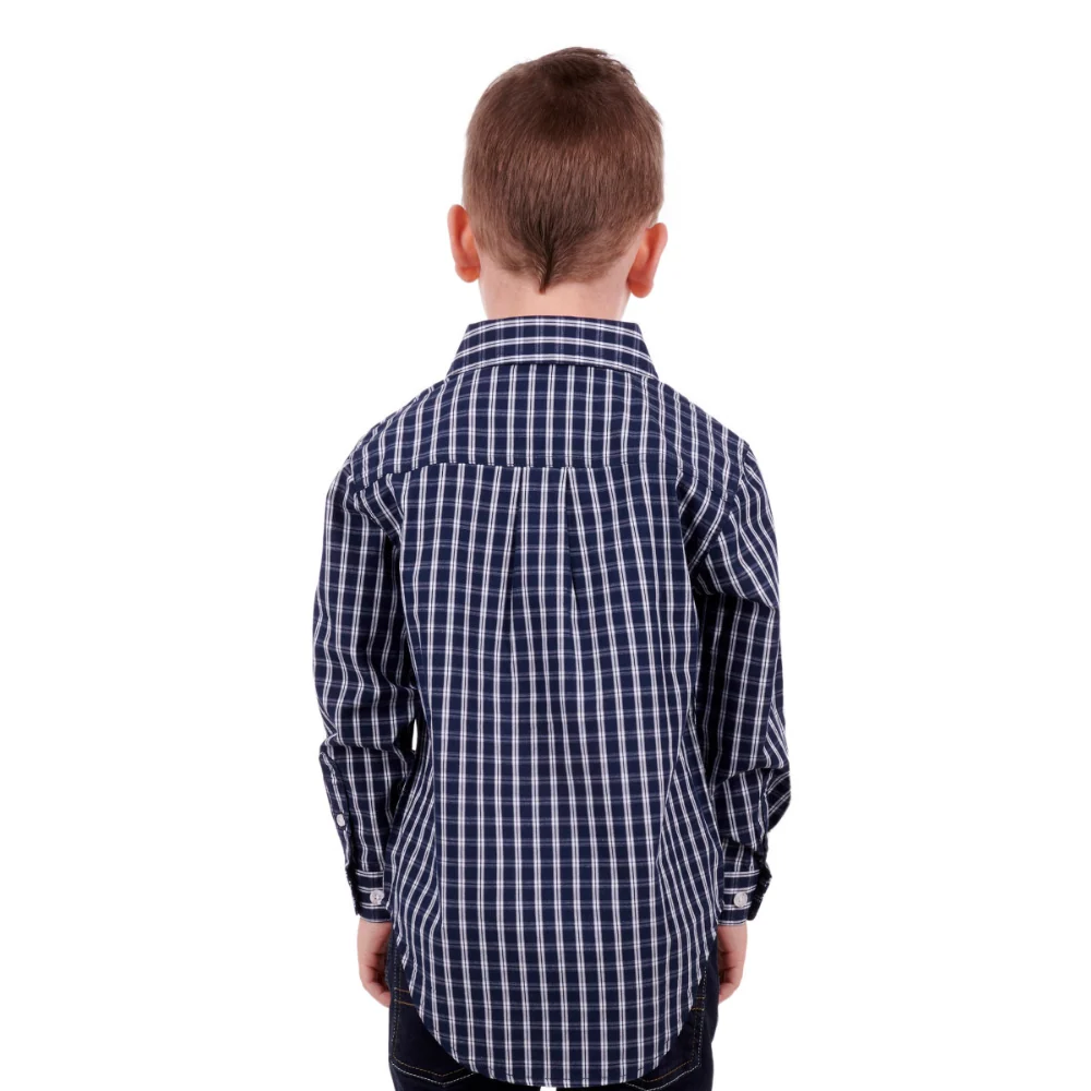 Hard Slog Boys/Girls Alon Half Button LS Shirt - Image 3