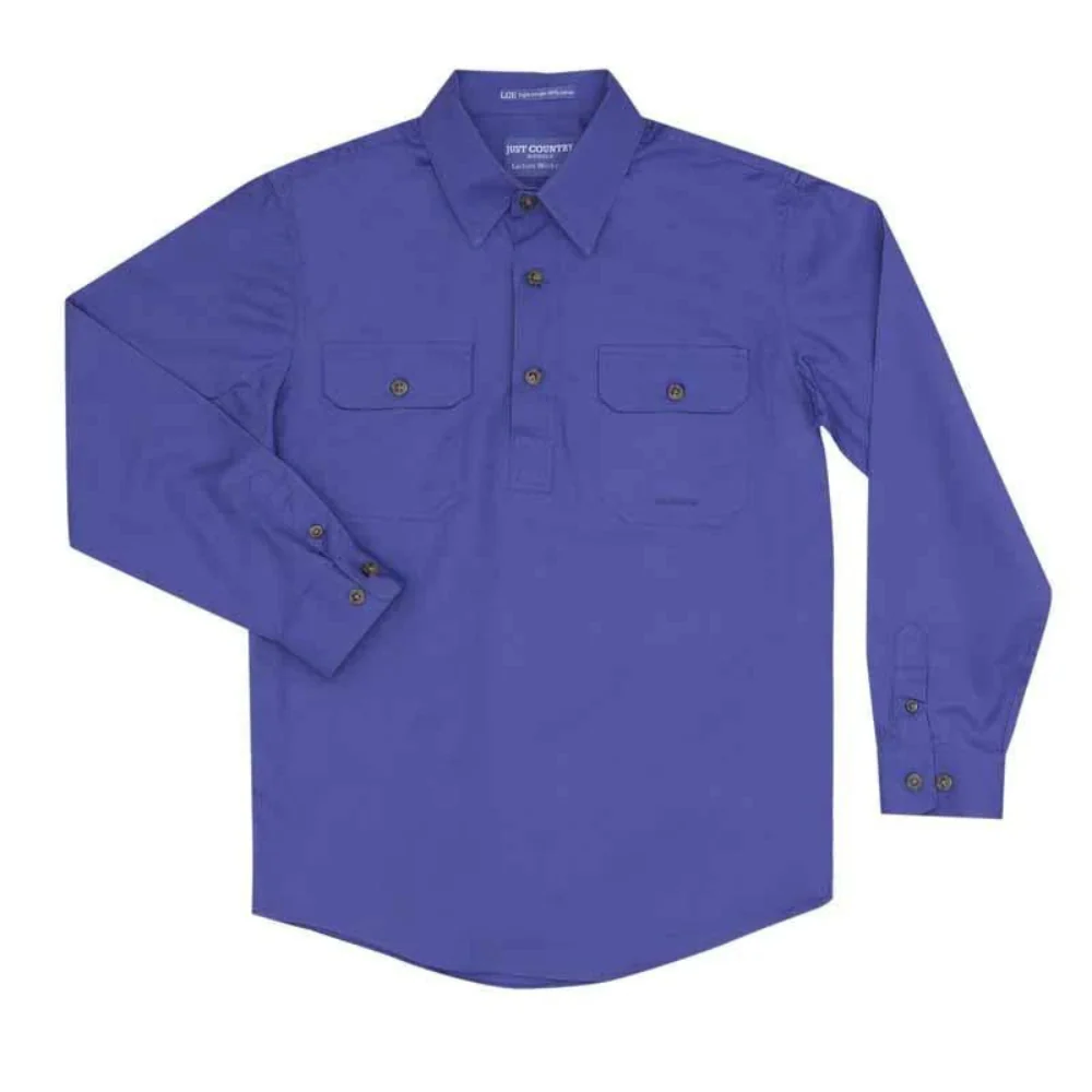 Just Country Boys Lachlan 1/2 Button Workshirt - Image 3