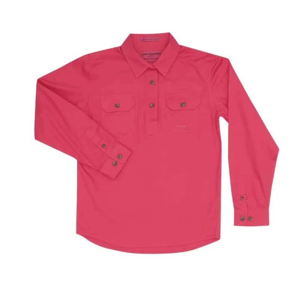 Just Country Girls Kenzie 1/2 Button Workshirt - Image 3