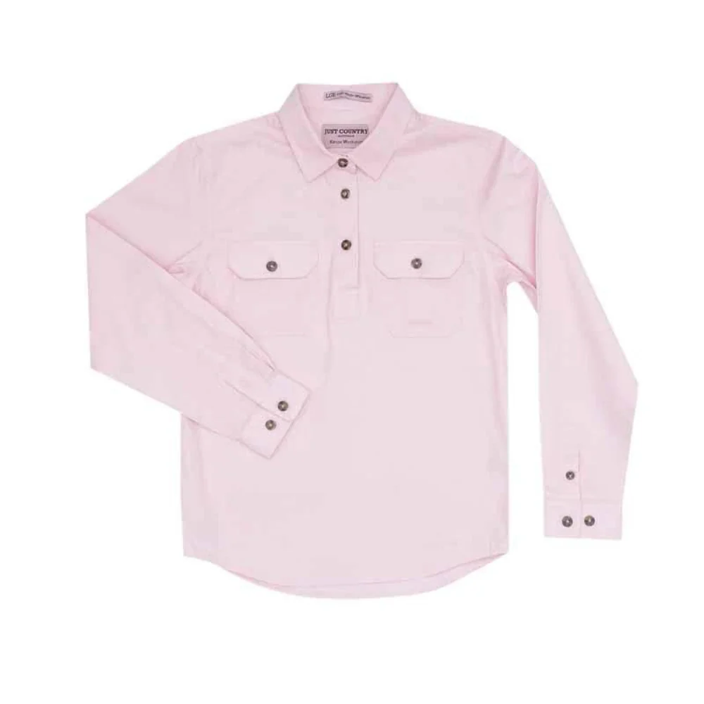 Just Country Girls Kenzie 1/2 Button Workshirt - Image 3
