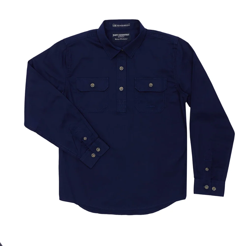 Just Country Girls Kenzie 1/2 Button Workshirt - Image 3