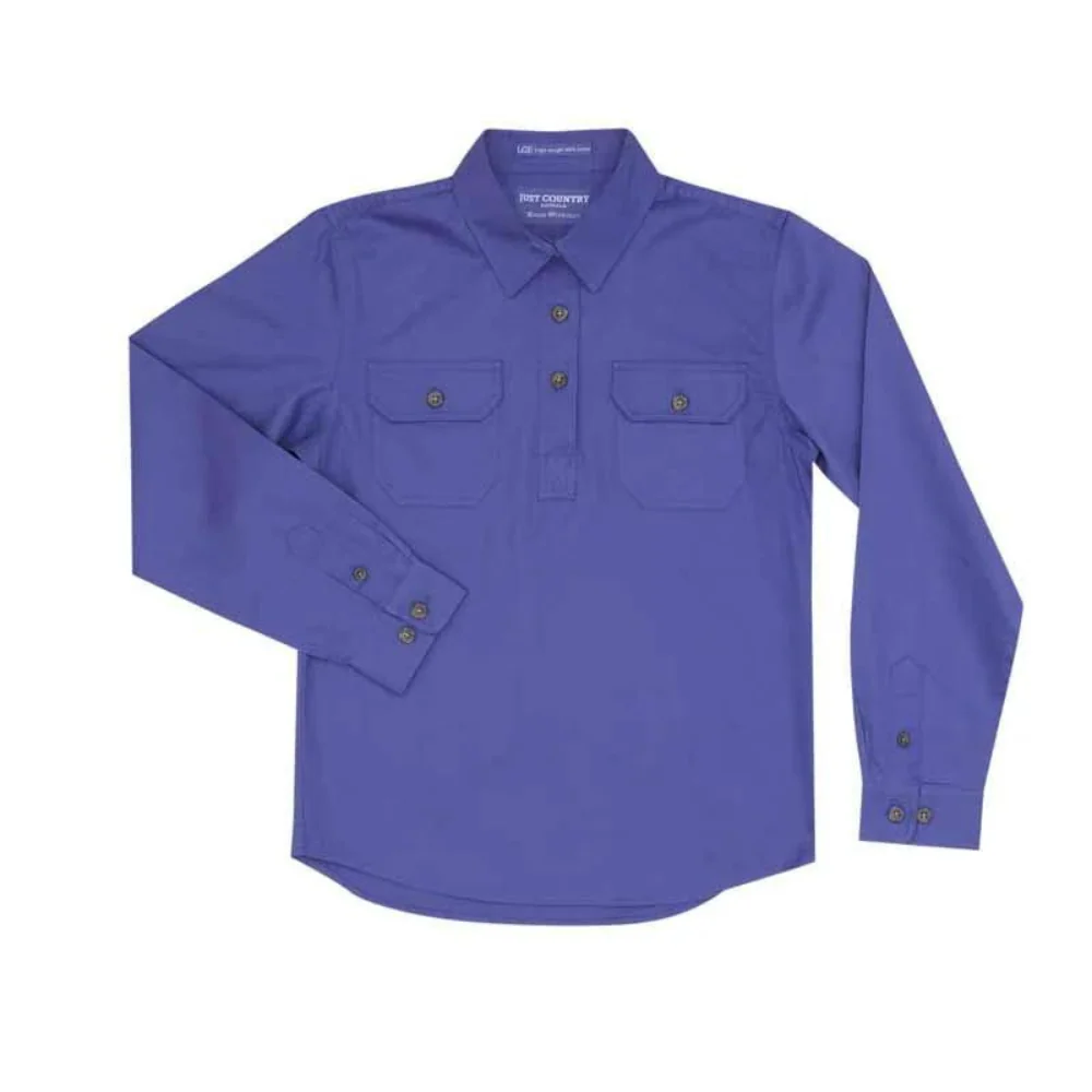 Just Country Girls Kenzie 1/2 Button Workshirt - Image 3