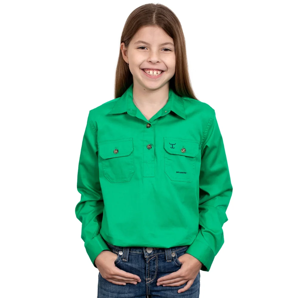 Just Country Girls Kenzie 1/2 Button Workshirt