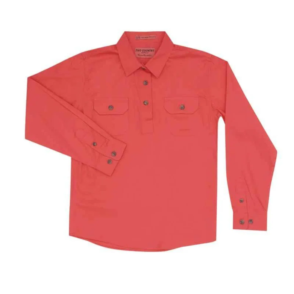 Just Country Girls Kenzie 1/2 Button Workshirt - Image 3