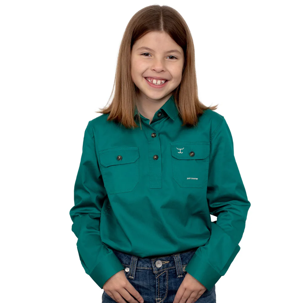 Just Country Girls Kenzie 1/2 Button Workshirt