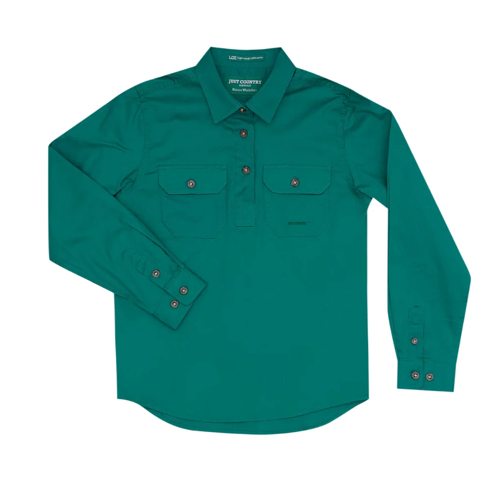 Just Country Girls Kenzie 1/2 Button Workshirt - Image 3