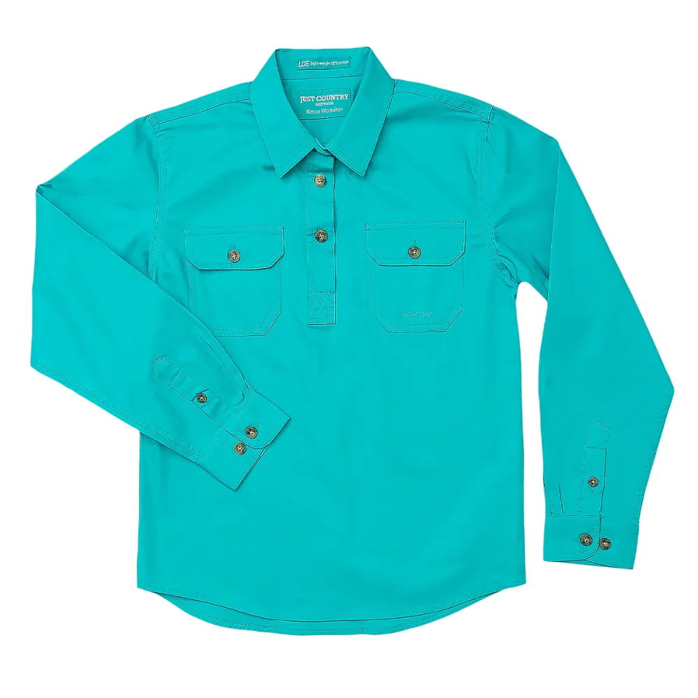 Just Country Girls Kenzie 1/2 Button Workshirt - Image 3