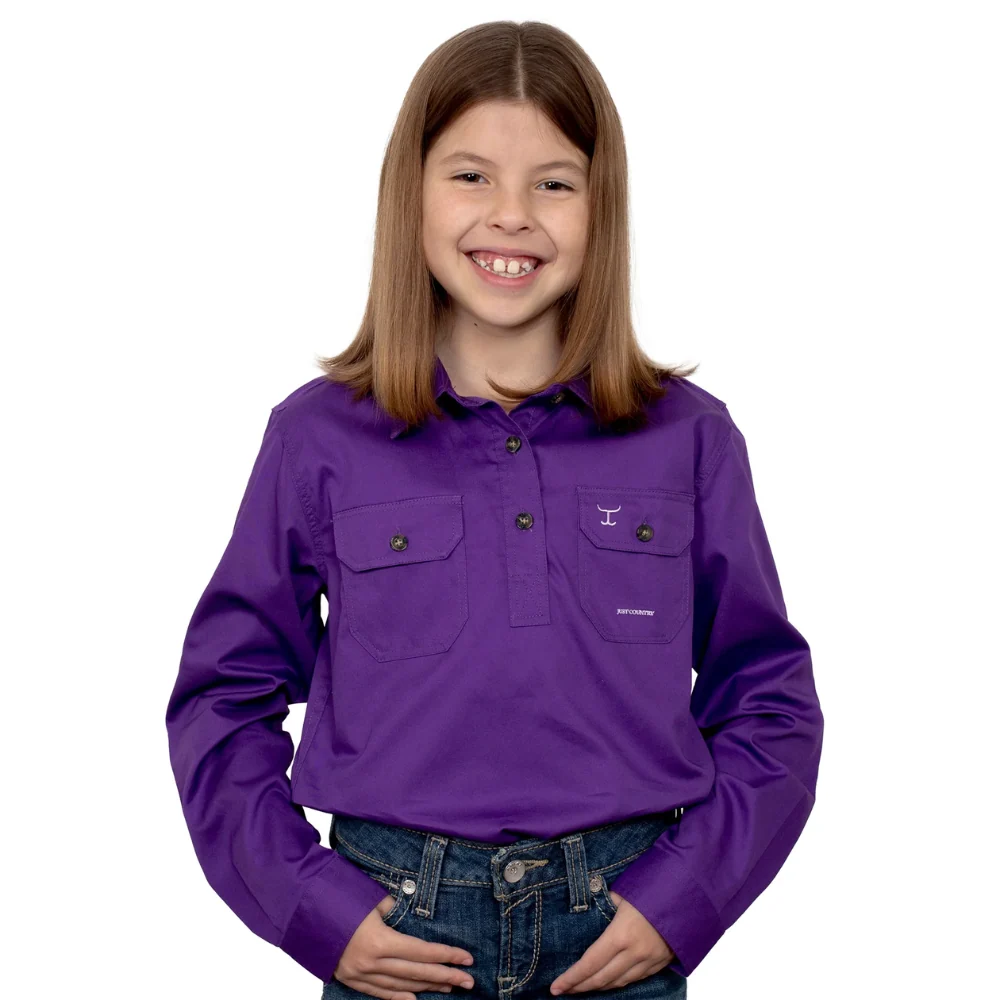 Just Country Girls Kenzie 1/2 Button Workshirt