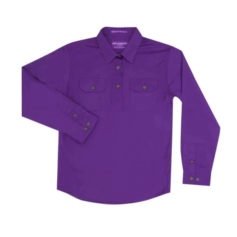 Just Country Girls Kenzie 1/2 Button Workshirt - Image 3