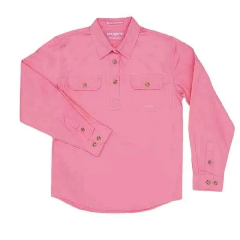 Just Country Girls Kenzie 1/2 Button Workshirt - Image 3