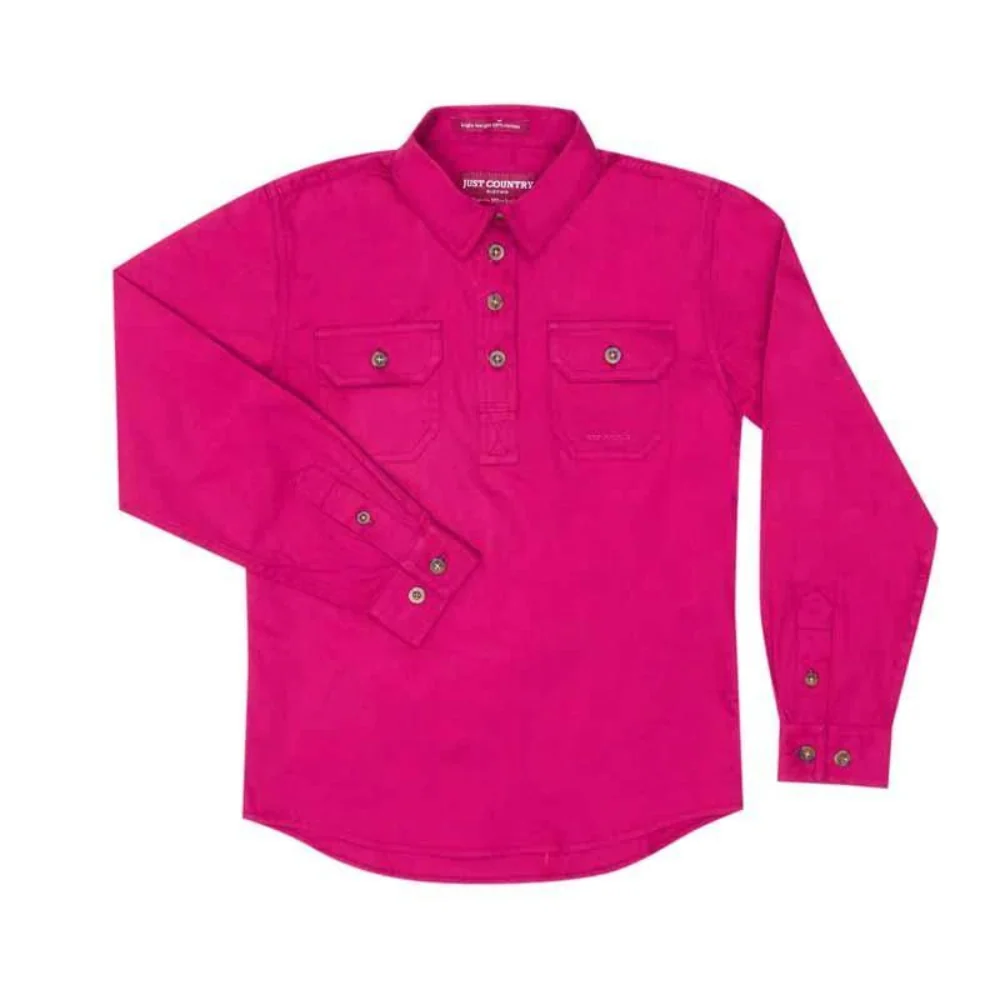 Just Country Girls Kenzie 1/2 Button Workshirt - Image 3