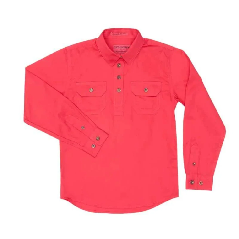 Just Country Girls Kenzie 1/2 Button Workshirt - Image 3