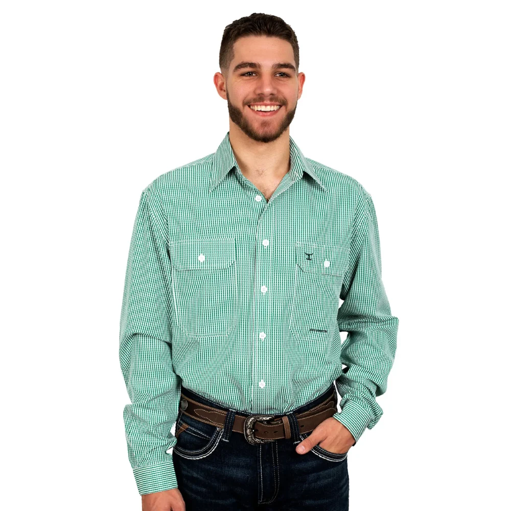 Just Country Mens Austin Check Full Button LS Shirt