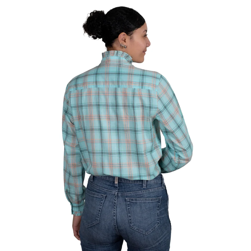 Just Country Womens Abbey Frills Full Button Long Sleeve Shirt - Image 2