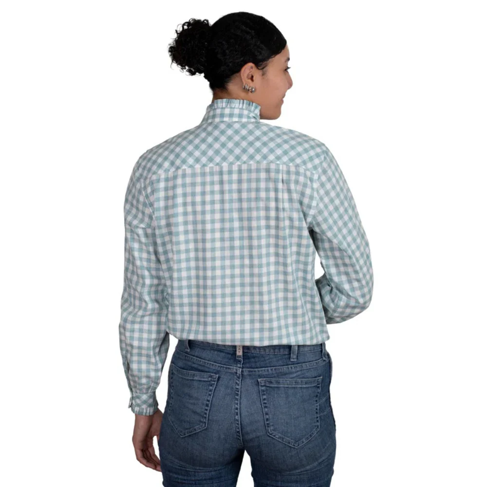 Just Country Womens Abbey Frills Full Button Long Sleeve Shirt - Image 2