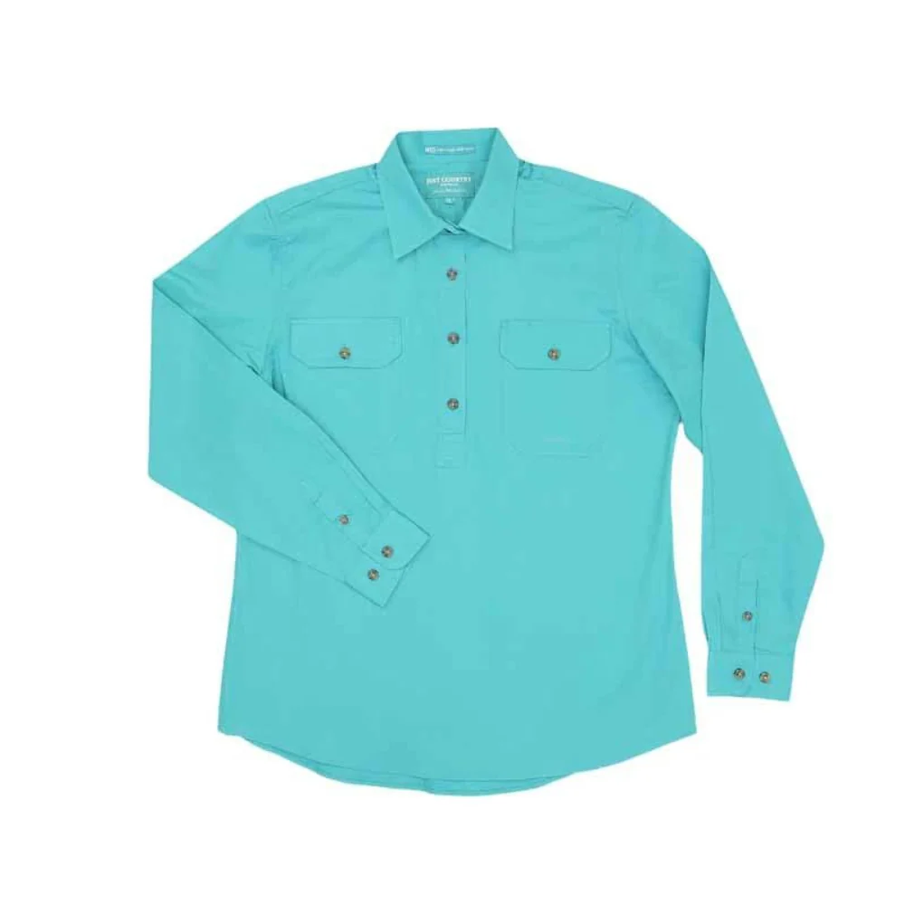 Just Country Womens Jahna 1/2 Button Workshirt - Image 3