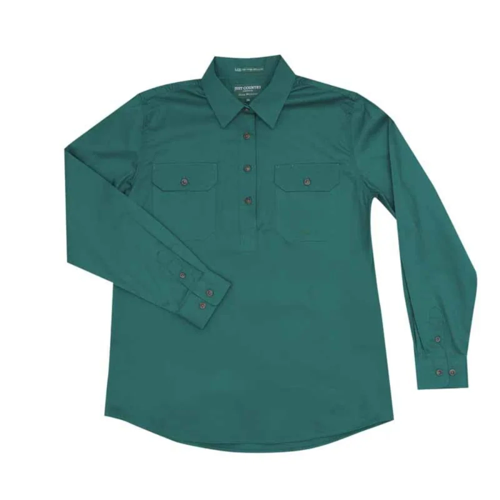 Just Country Womens Jahna 1/2 Button Workshirt - Image 3