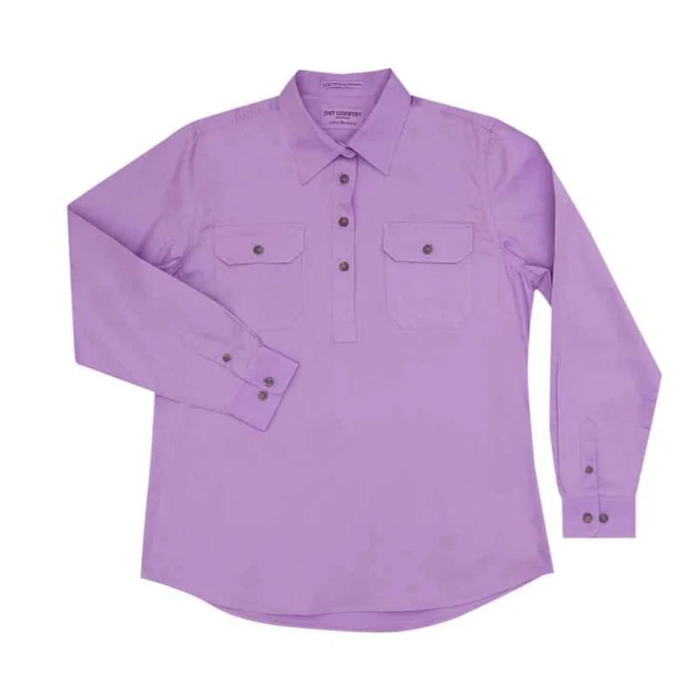 Just Country Womens Jahna 1/2 Button Workshirt - Image 3