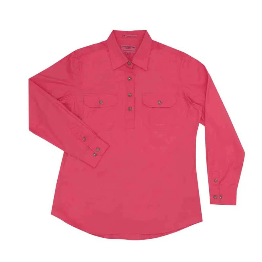 Just Country Womens Jahna 1/2 Button Workshirt - Image 3