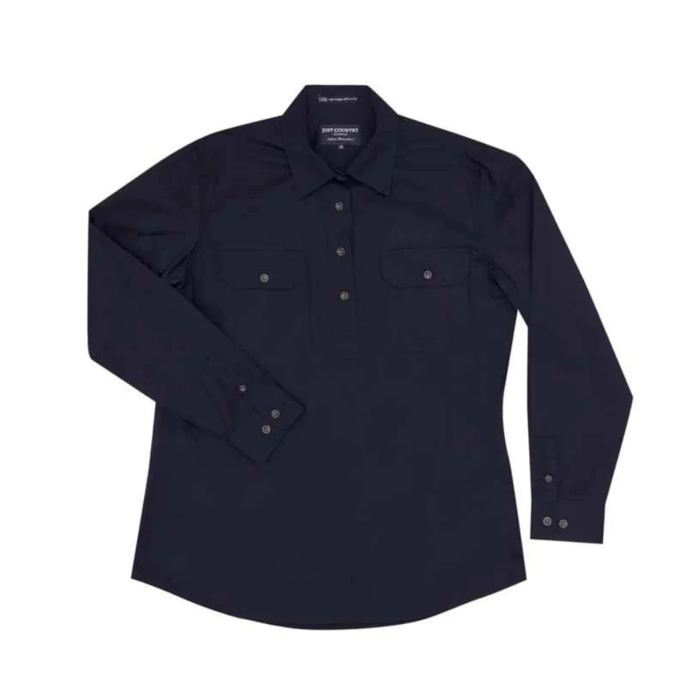 Just Country Womens Jahna 1/2 Button Workshirt - Image 3