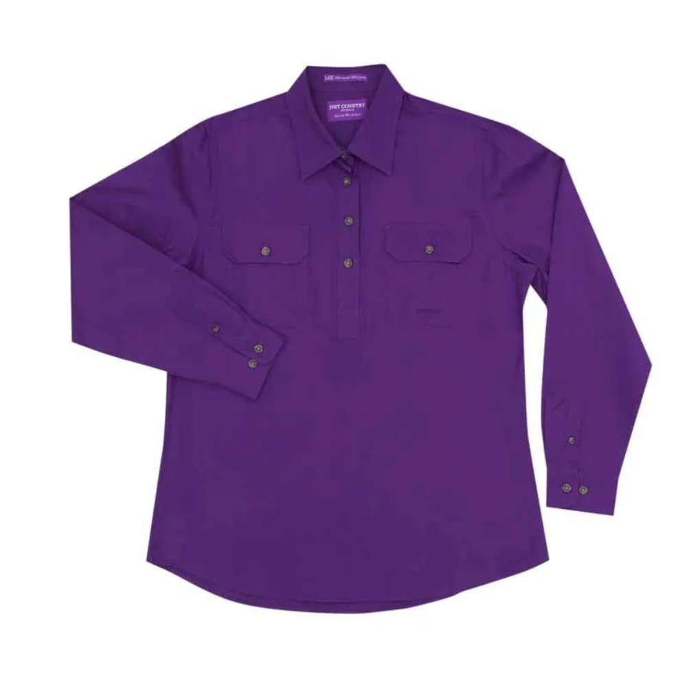 Just Country Womens Jahna 1/2 Button Workshirt - Image 3