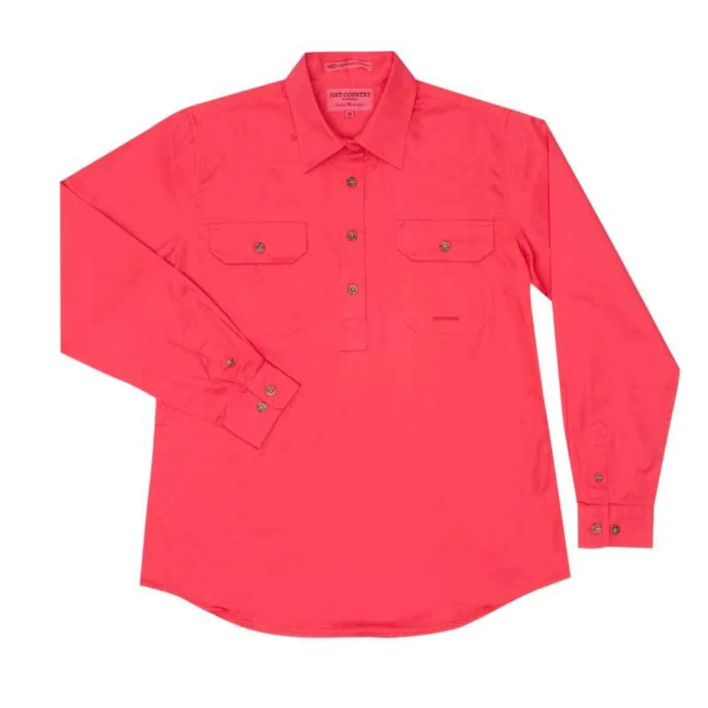 Just Country Womens Jahna 1/2 Button Workshirt - Image 3