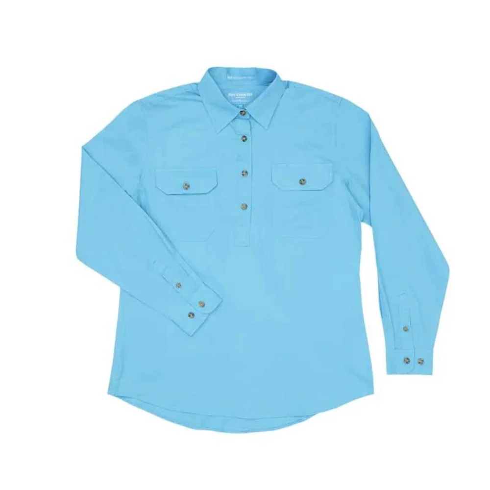 Just Country Womens Jahna 1/2 Button Workshirt - Image 3