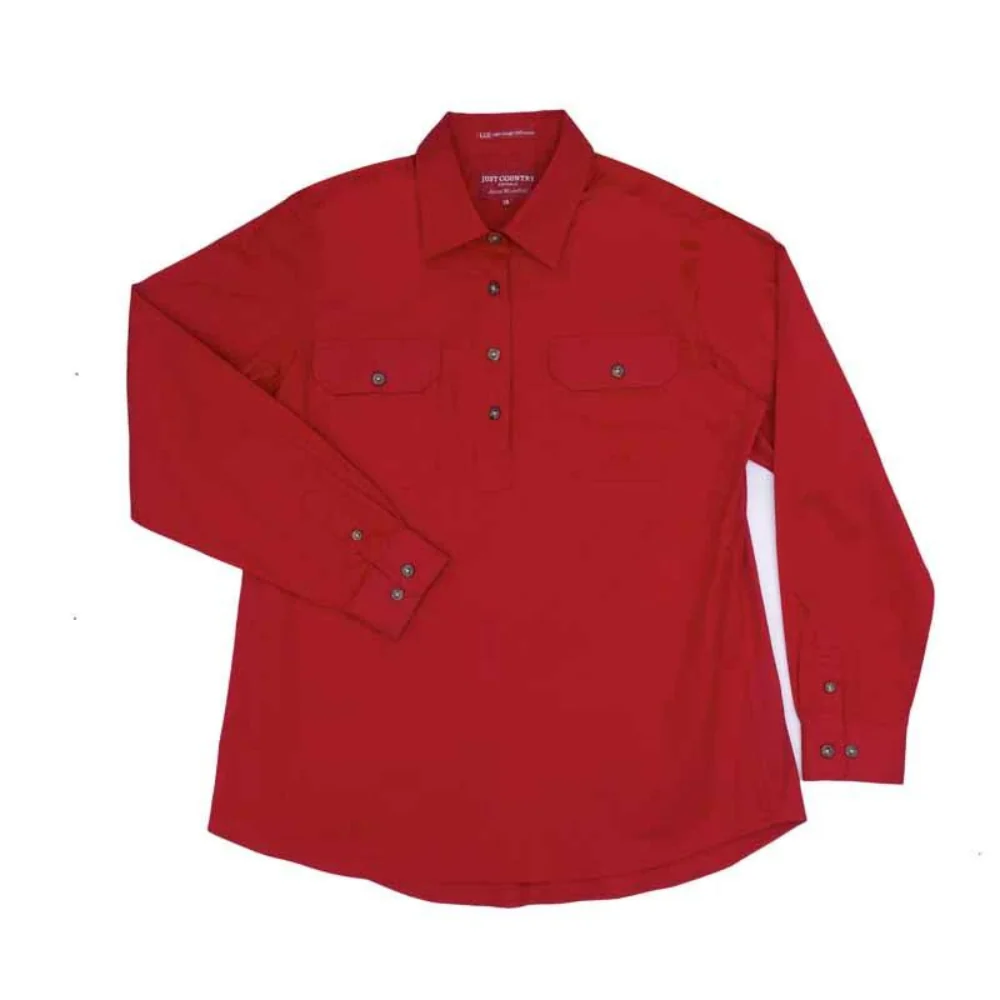 Just Country Womens Jahna 1/2 Button Workshirt - Image 3