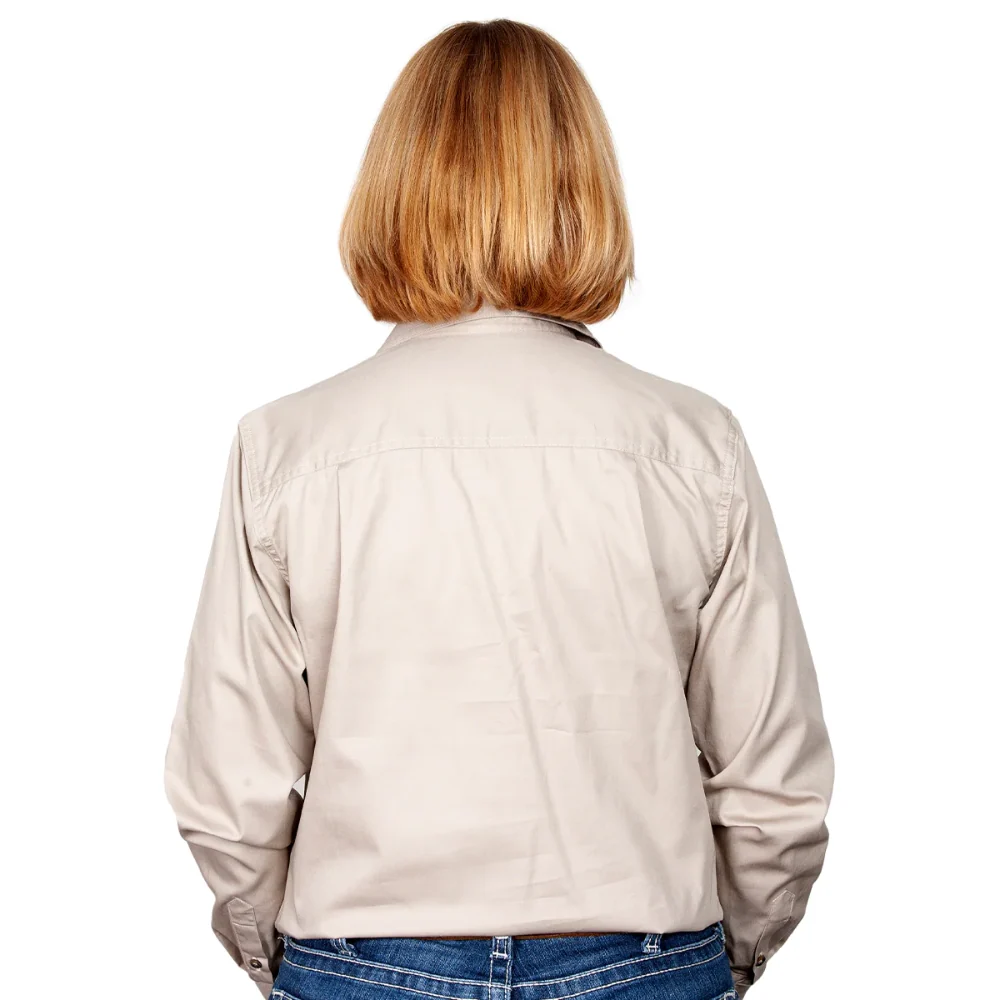Just Country Womens Jahna 1/2 Button Workshirt - Image 2