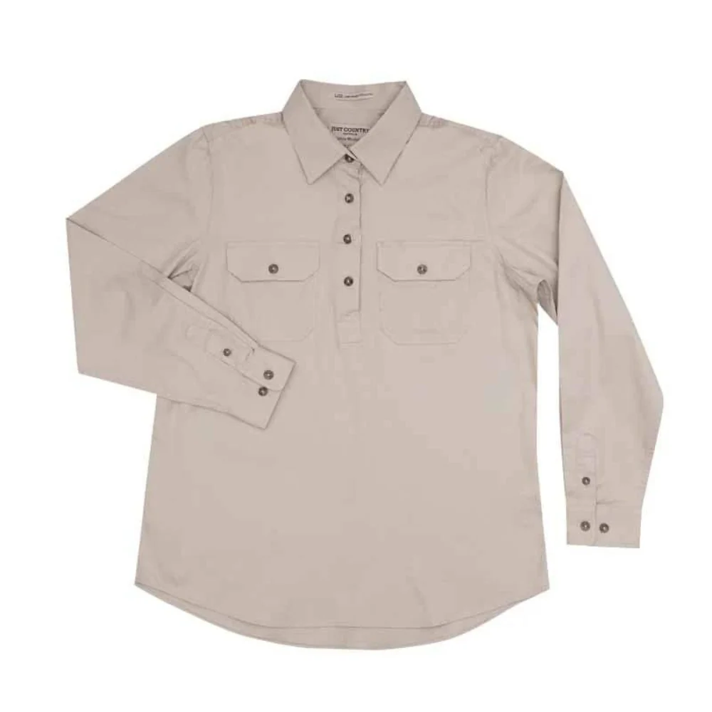 Just Country Womens Jahna 1/2 Button Workshirt - Image 3