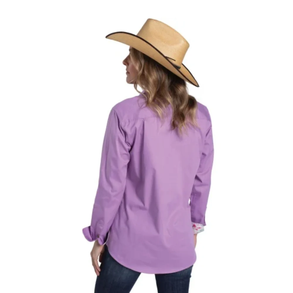 Just Country Womens Jahna Trim 1/2 Button Workshirt - Image 2