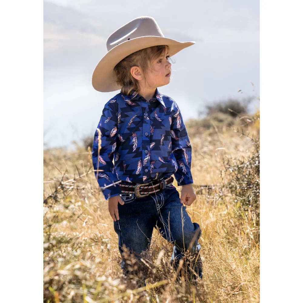 Pure Western Girls Caterina Print LS Shirt - Image 3