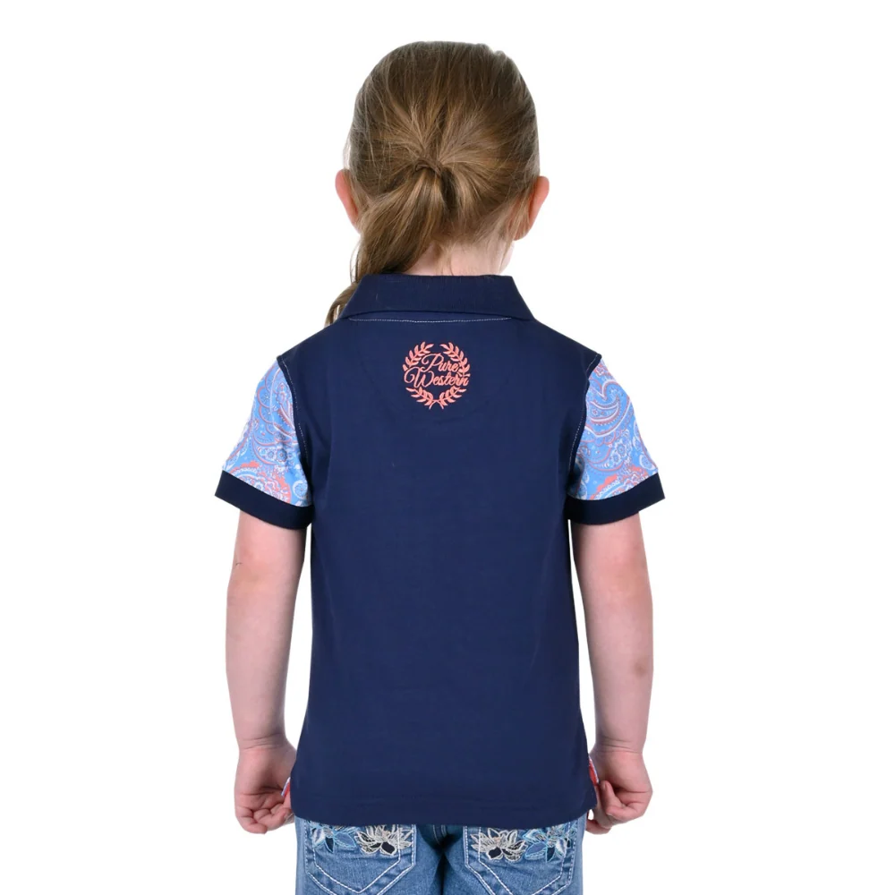 Pure Western Girls Kelsey SS Polo - Image 3