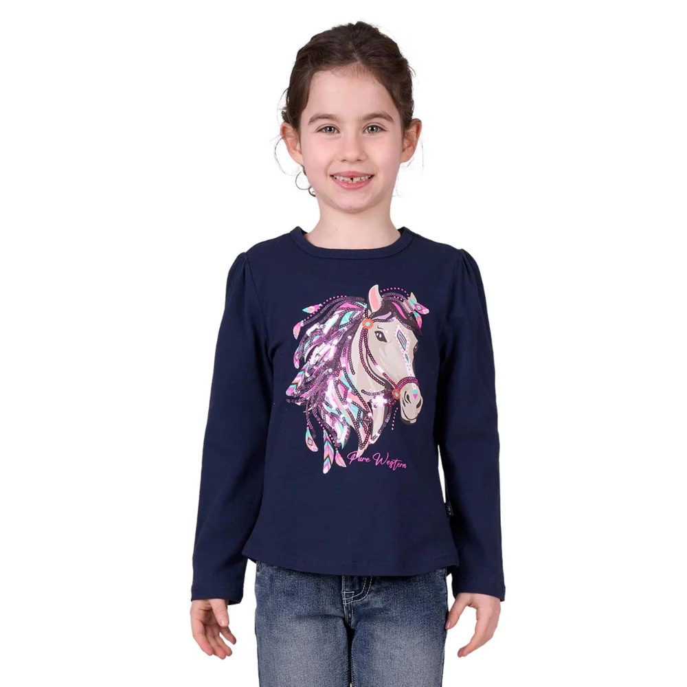 Pure Western Girls Kit Long Sleeve Tee - Image 2
