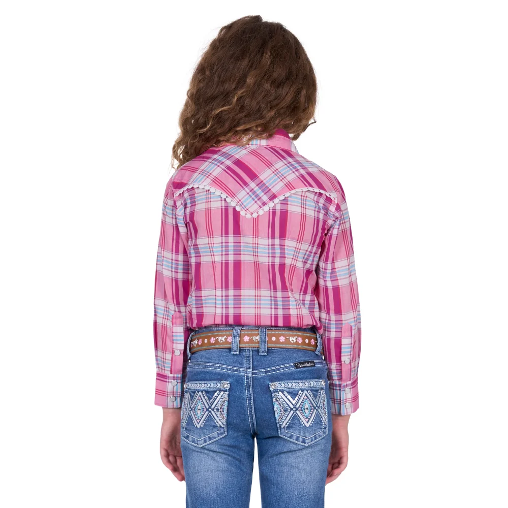 Pure Western Girls Leni Pink LS Shirt - Image 4