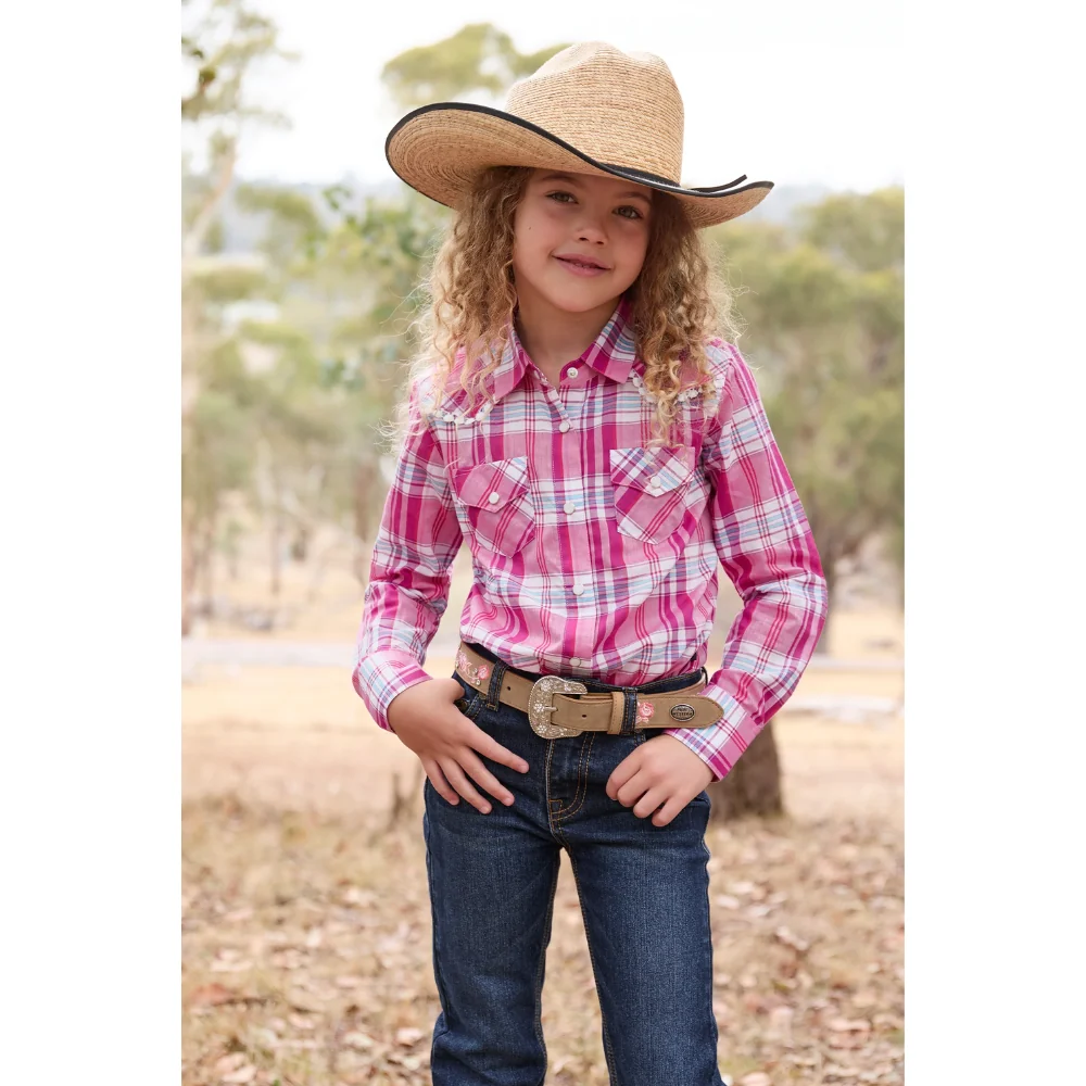 Pure Western Girls Leni Pink LS Shirt - Image 5