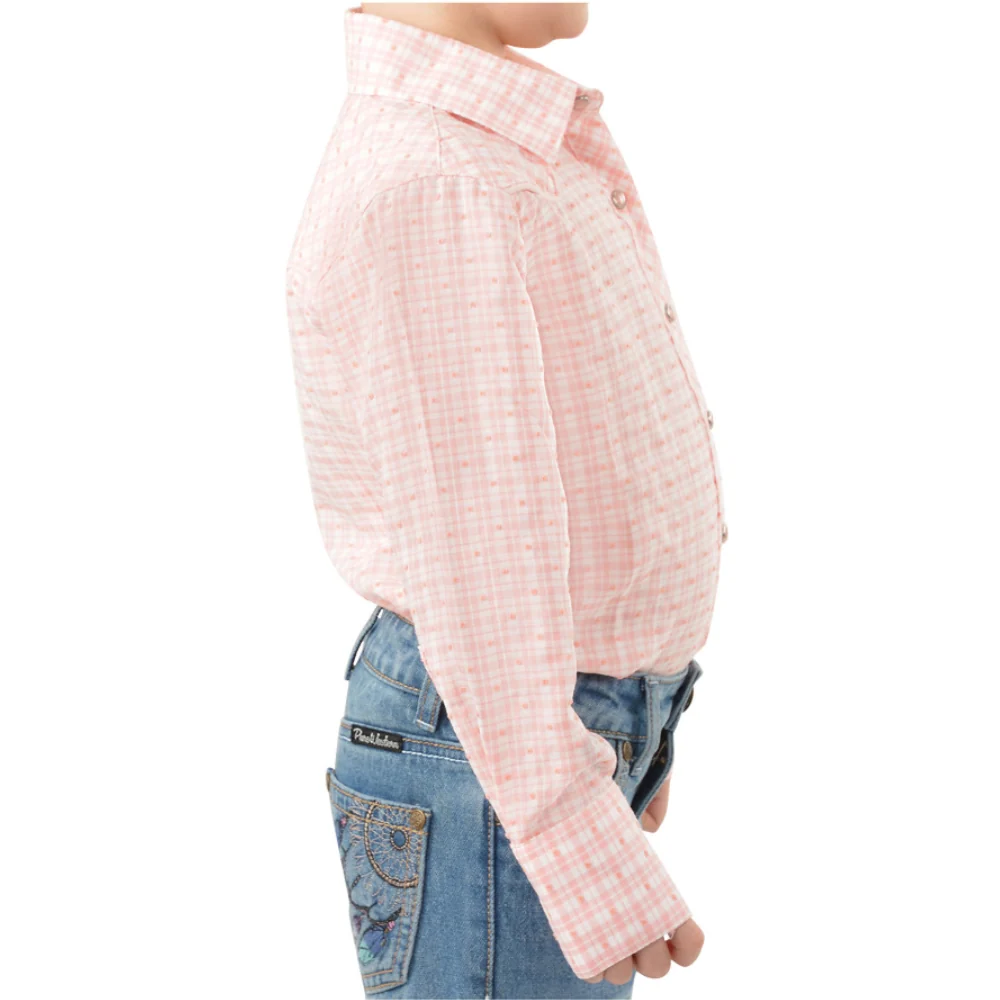 Pure Western Girls Olivia Check LS Shirt - Image 2