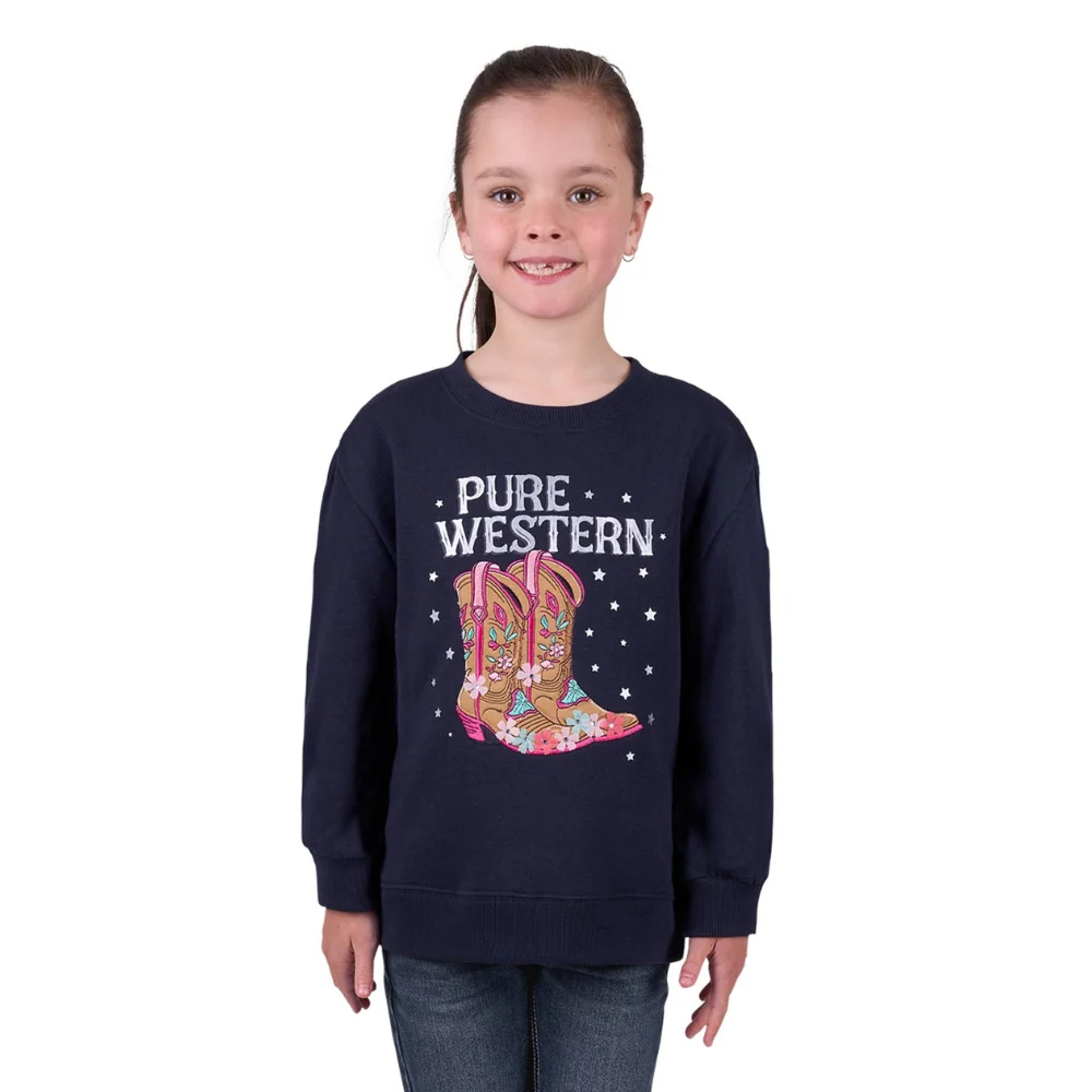 Pure Western Girls Sienna Crew Jumper - Image 2