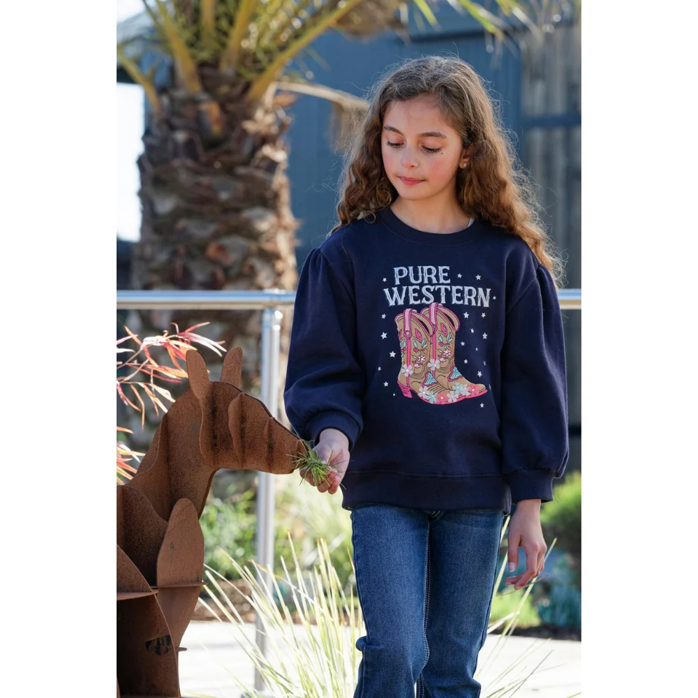 Pure Western Girls Sienna Crew Jumper - Image 5