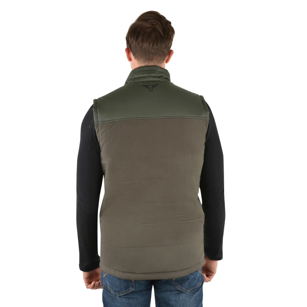 Pure Western Mens Cameron Canvas Vest - Image 3