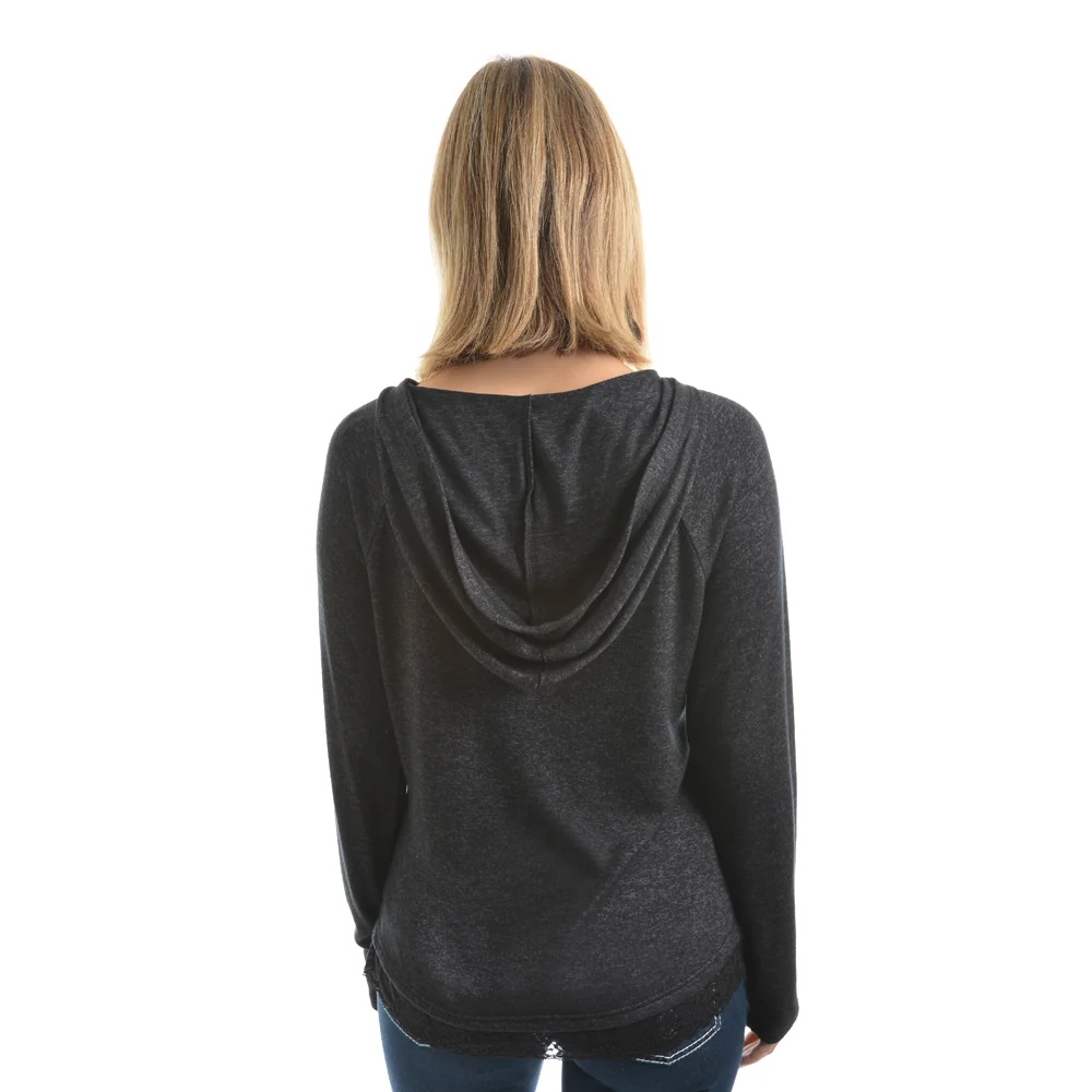 Pure Western Womens Casey Hooded Long Sleeve Top - Image 3