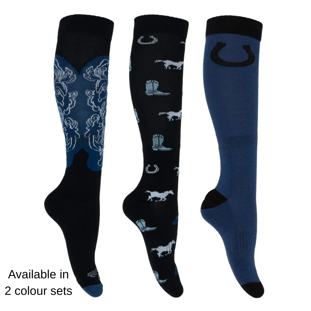 Pure Western Womens Riding Socks Pack 3 - Image 3