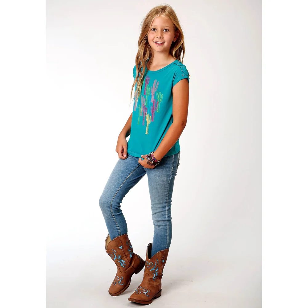 Roper Girls Cactus Print Tank Top - Image 3