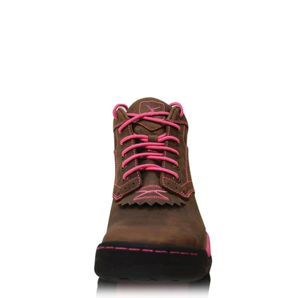 Twisted X Womens Pink Ribbon All Round Lace Up Boot - Image 3